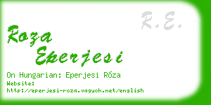 roza eperjesi business card